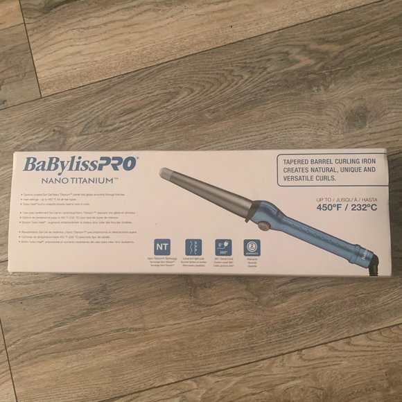 BABYLISSPRO NANO TITANIUM‎ 3/4" TAPER BARREL CURLING WAND-EUC - Picture 2 of 8